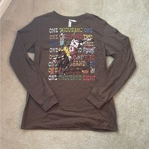 Bull Riding -  Brown -  Long Sleeve T-Shirt - Size: Medium